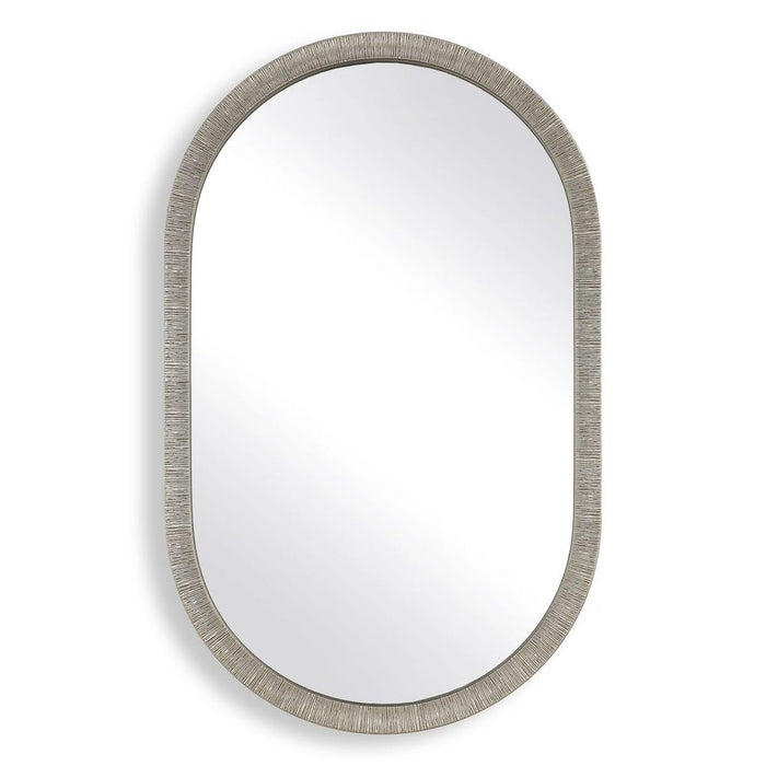Kerrie Pill-shaped Silver Wall Mirror