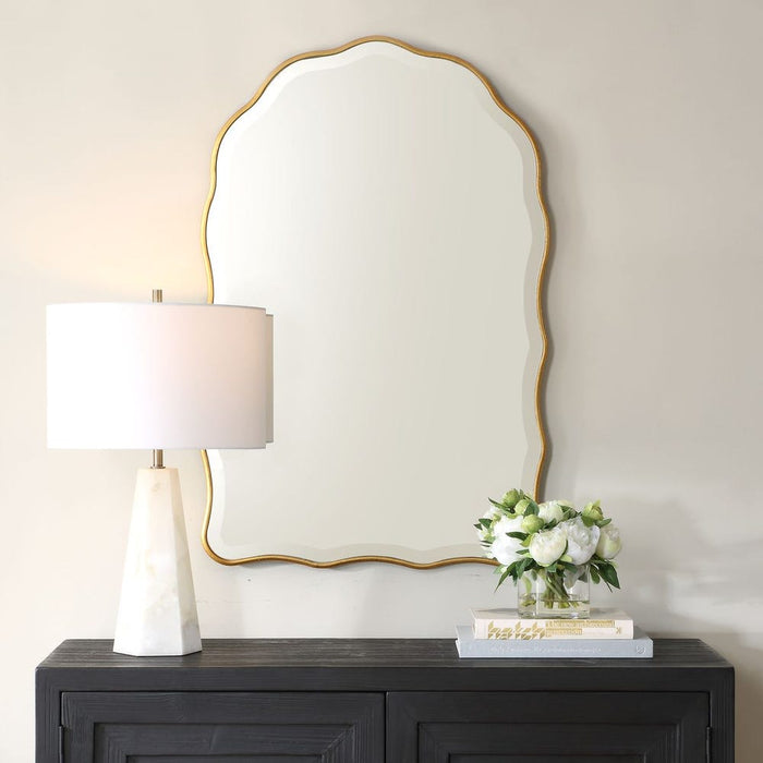 Oaks Gold Arched Wall Mirror