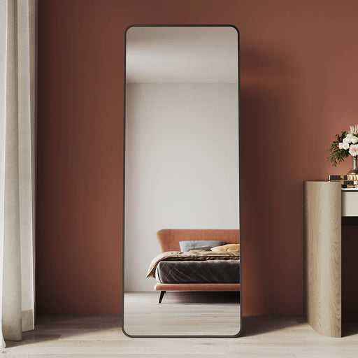 Absidy Full-Length Floor Standing Black Wall Mirror