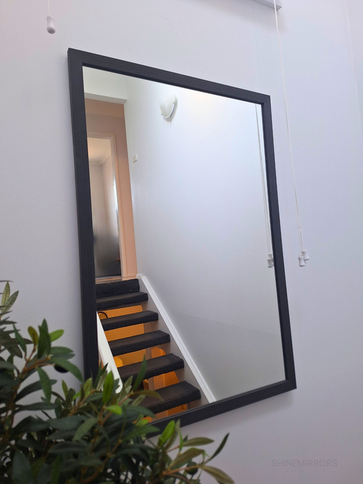 Adan Grey Black Wall Mirror