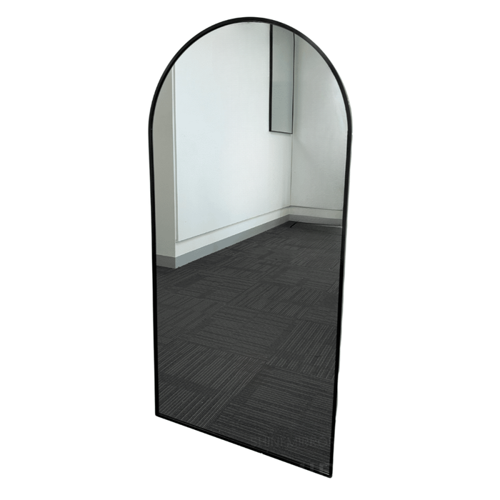 Alkin Arched Black Framed Wall Mirror