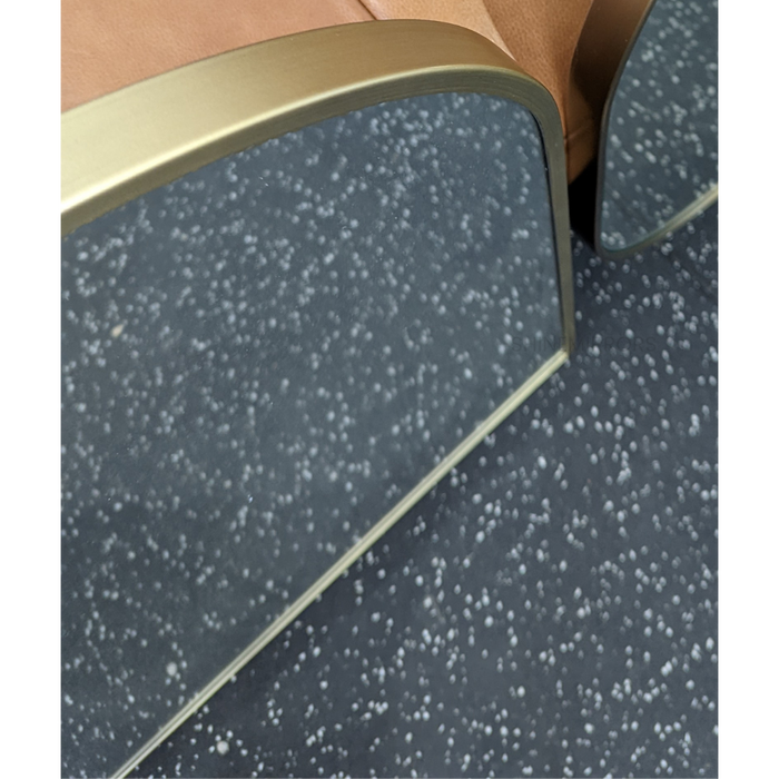 Amber Full Length Satin Brass Arch Wall Mirror