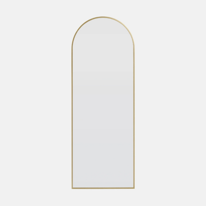 Amber Full Length Satin Brass Arch Wall Mirror