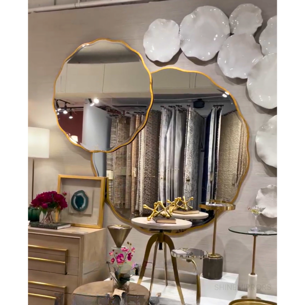 Uttermost Aneta Extra Large Gold Round Wall Mirror — SHINE MIRRORS ...