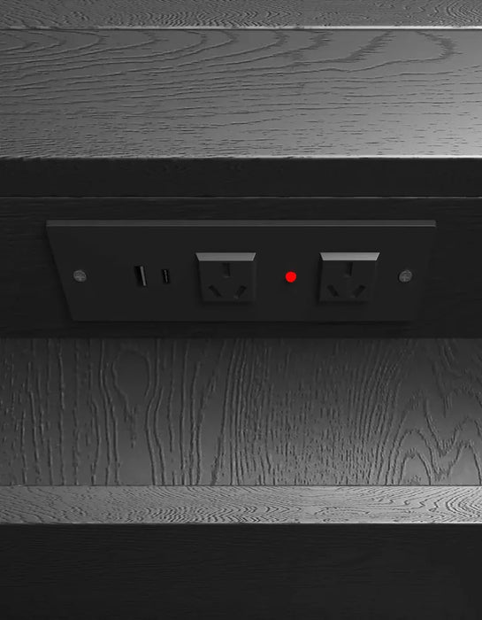 Antonella Black Oak LED Frontlit Mirrored Bathroom Shaving Cabinet