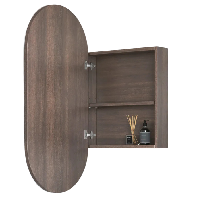 Antonella Sable Walnut Mirrored Bathroom Shaving Cabinet