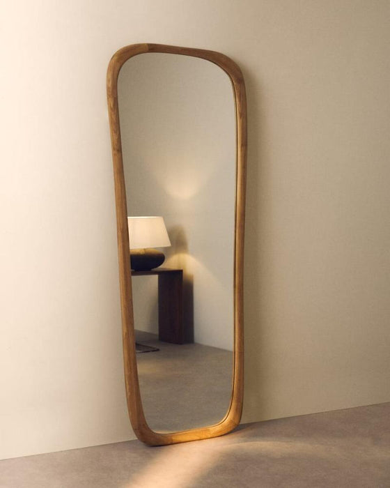 Aranda Teak Full-Length Natural Wall Mirror