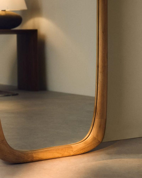 Aranda Teak Full-Length Natural Wall Mirror