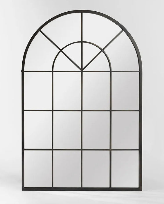 Cullen Iron Arched Black Wall Mirror