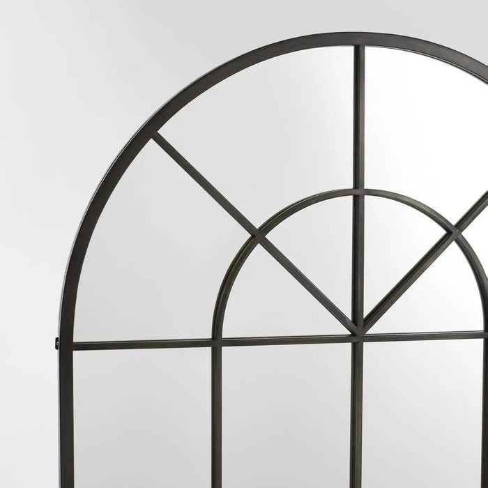 Cullen Iron Arched Black Wall Mirror
