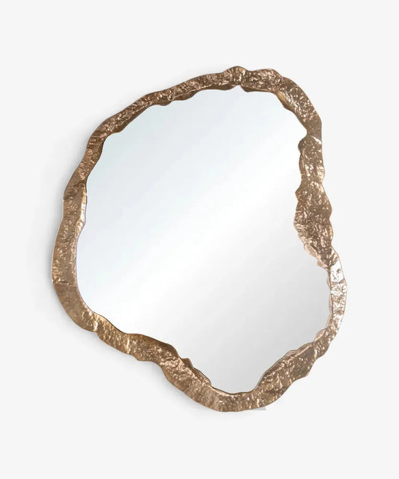 Arcus Sculpted Brass Wall Mirror
