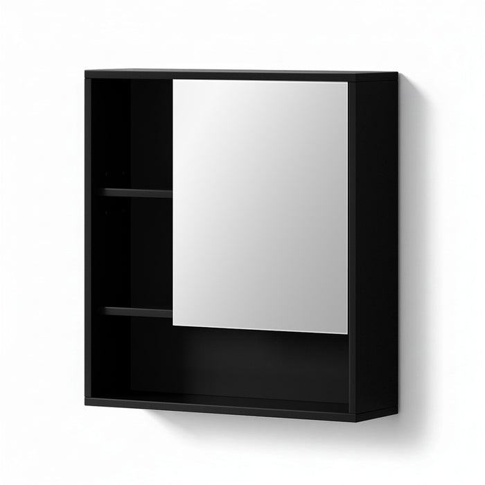 Argus Black Wall-Mounted Bathroom Mirror Cabinet
