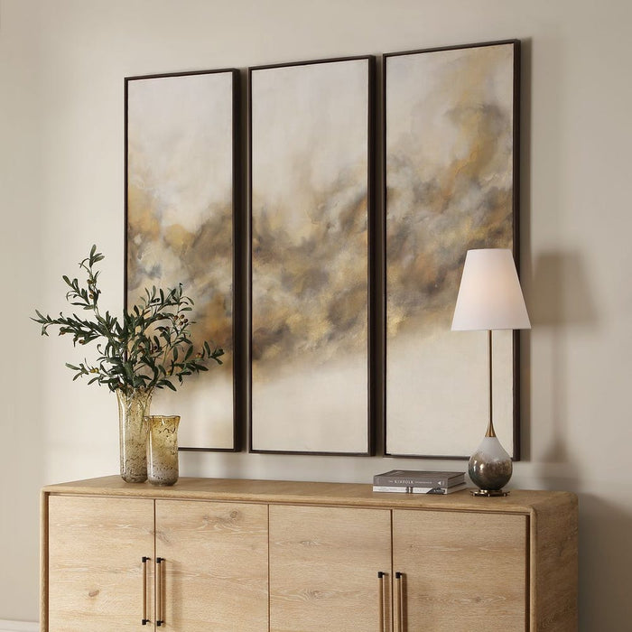 Uttermost Smoke Break Hand Painted Canvases, Set of 3