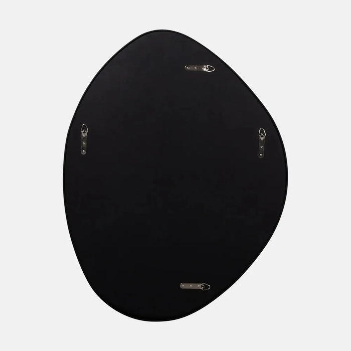 Asher Pebble Shape Brushed Nickel Wall Mirror