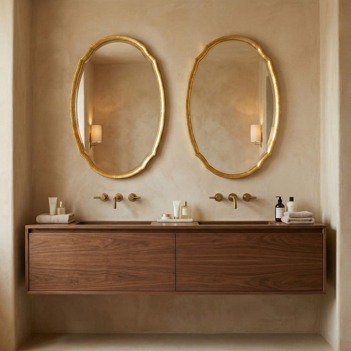 Athena Gold Oval Wall Mirror