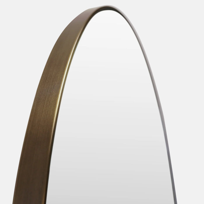 Avah Full Length Arched Floor Mirror - Antique Brass