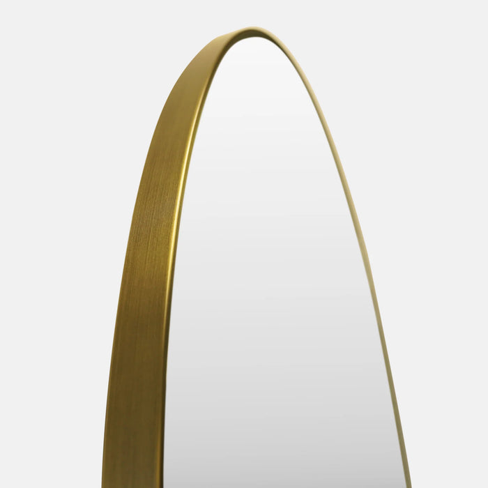 Avah Full Length Arched Floor Mirror - Brushed brass