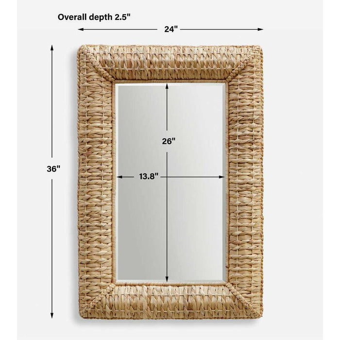 Uttermost Twisted Seagrass Rectangle Mirror