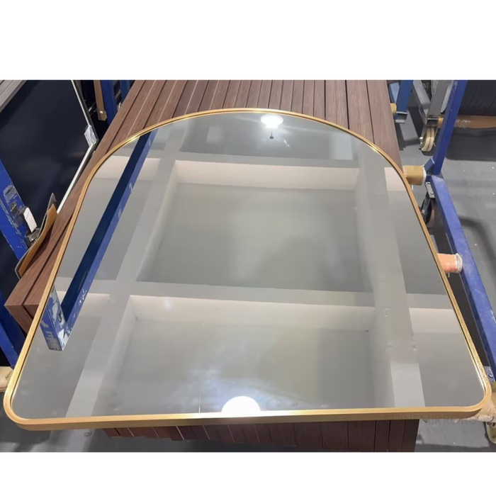 Bart Arched Gold Framed Wall Mirror