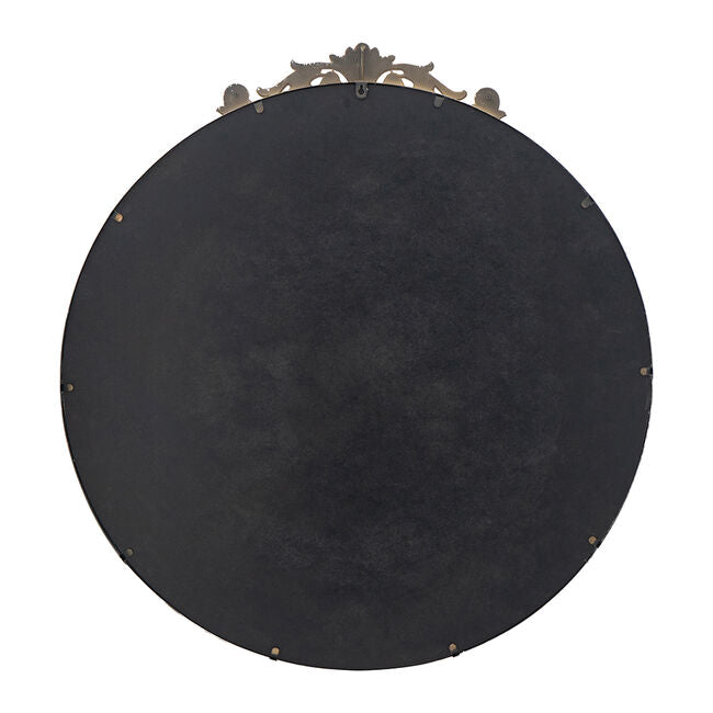 Beatrice Black Round Wall Mirror