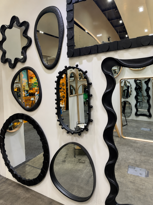 Sabina Round Black Wall Mirror