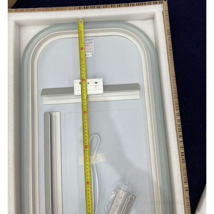 Sandra Rectangle LED Frontlit Bathroom Mirror with Optional Frame Colours