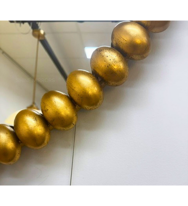 Brielle Gold Round Wall Mirror