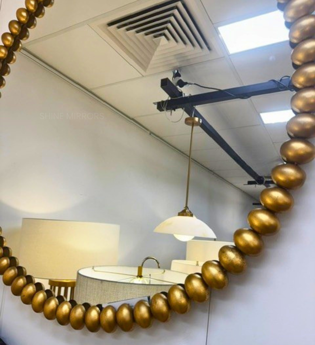 Brielle Gold Round Wall Mirror