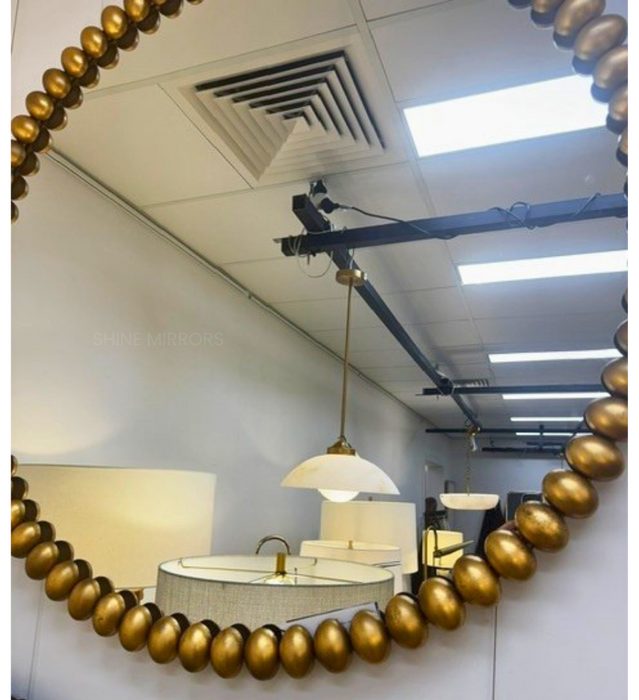 Brielle Gold Round Wall Mirror