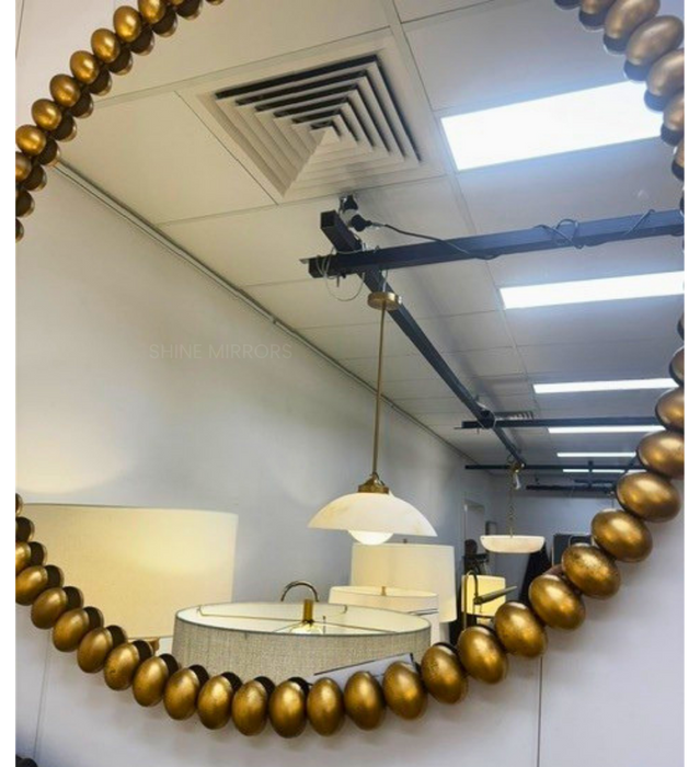 Brielle Gold Round Wall Mirror