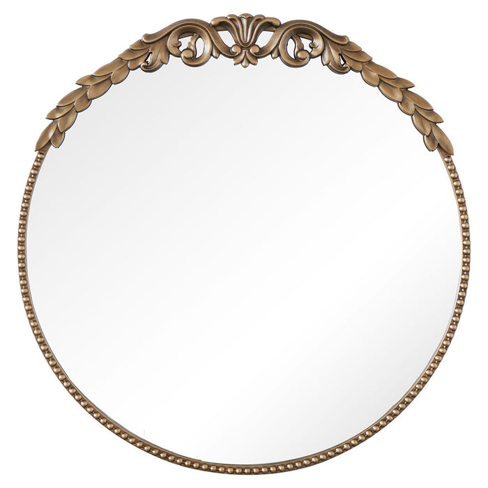 Allerey Ornate Bronze Round Wall Mirror