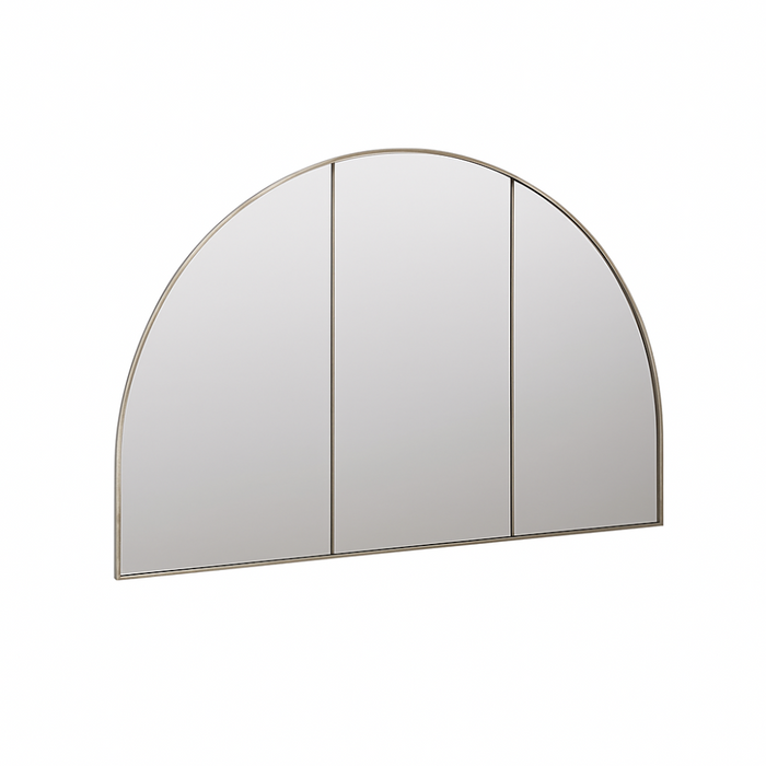 Merelle 3-Door Arch Brushed Nickel Mirror Cabinet