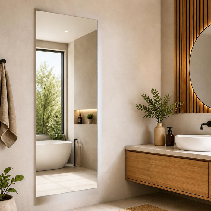 Bryle Frameless Rectangle Full Length Wall Mirror