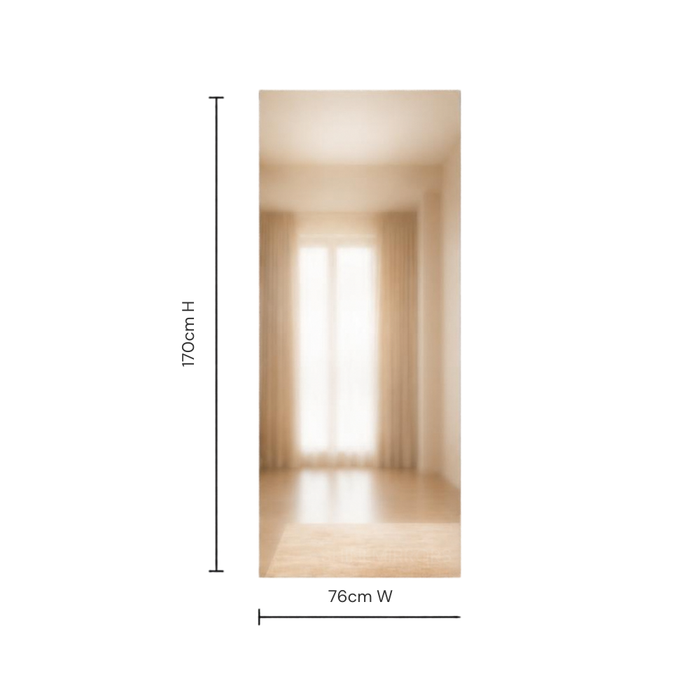 Bryle Frameless Rectangle Full Length Wall Mirror