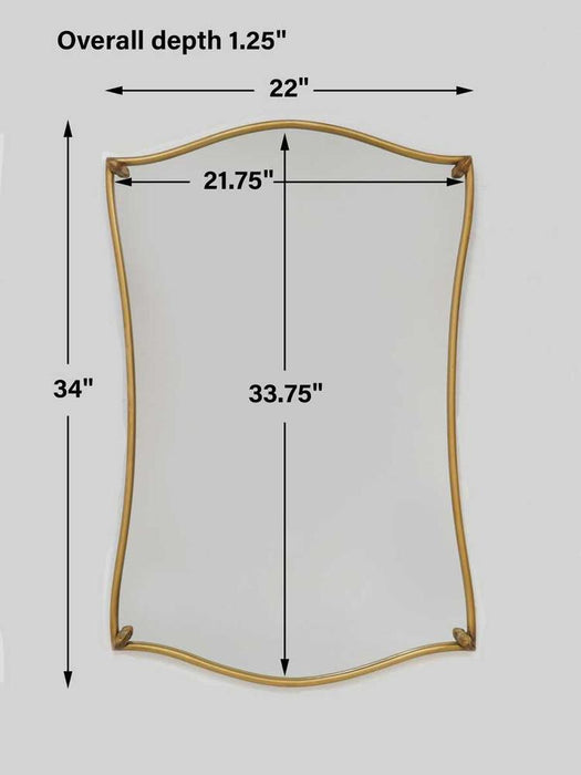 Buriana Gold Leaf Wall Mirror