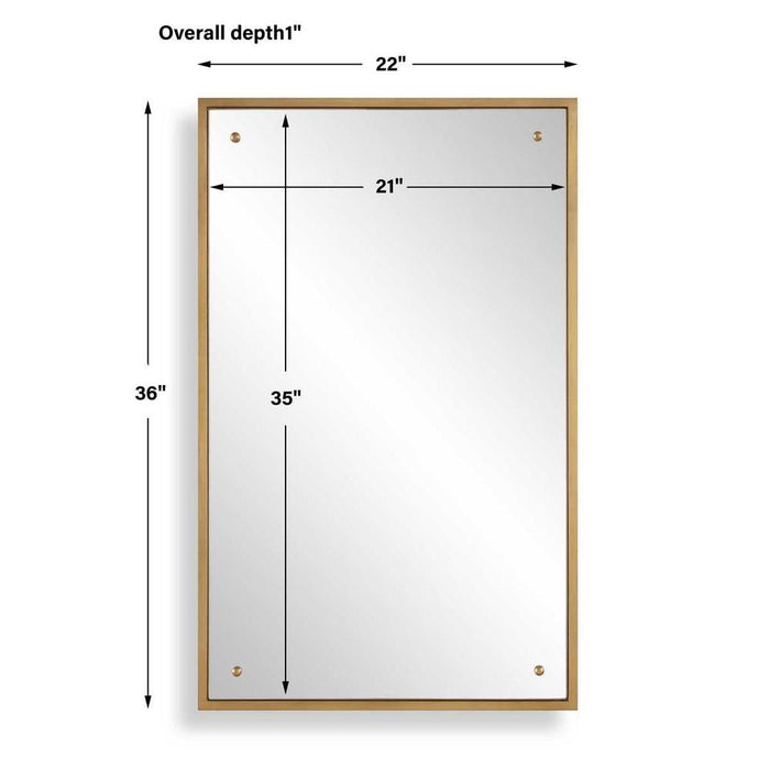 Cadiston Rectangle Gold Wall Mirror