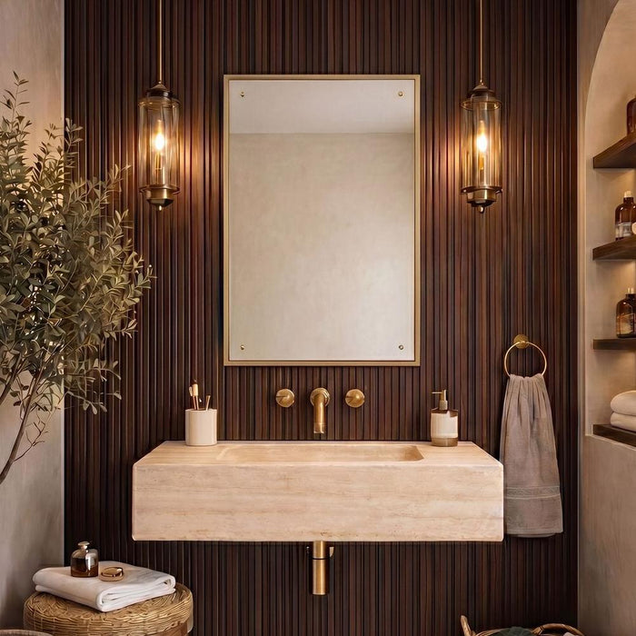 Cadiston Rectangle Gold Wall Mirror