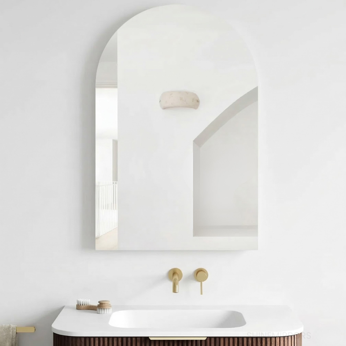 Camilla Mirrored Sable Walnut Bathroom Shaving Cabinet