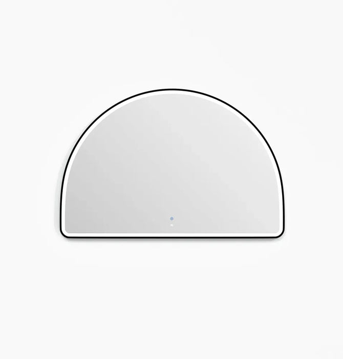 Cardi Arched Half Moon Frontlit LED Bathroom Mirror - Black