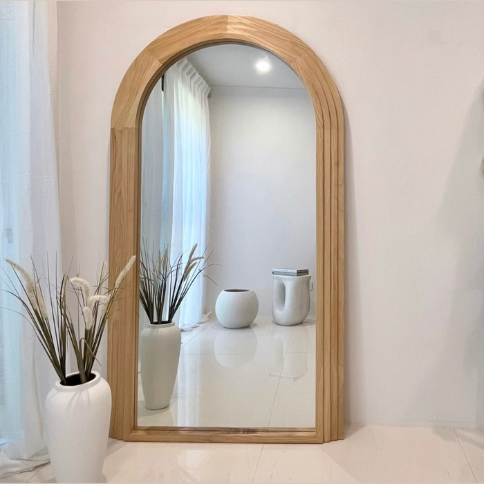 Cavalli Natural Arched Full-length Wall Mirror
