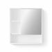 Cedrick White Wall-Mounted Bathroom Mirror Cabinet