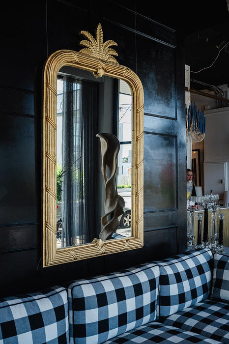 Chantal Arched Gold Leaf Wall Mirror