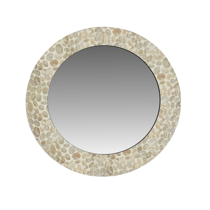 Clarita Round Natural Mirror
