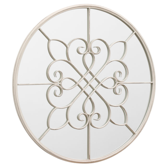 Claudia Round White Wall Mirror
