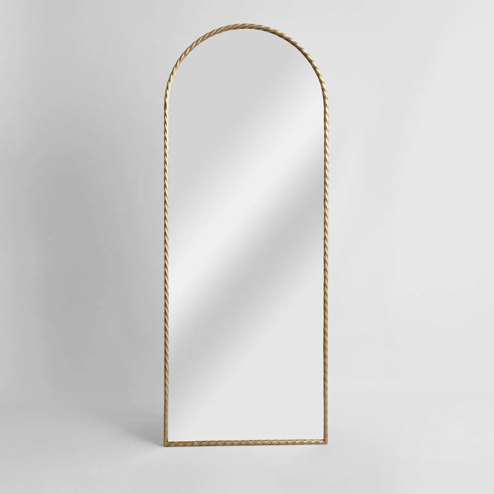 Kendra Gold Twisted Arch Full-Length Wall Mirror