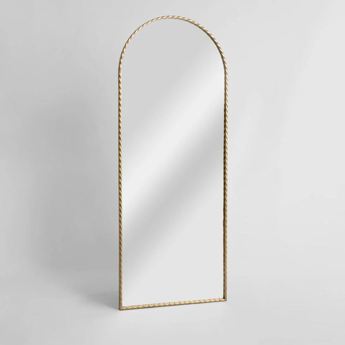 Kendra Gold Twisted Arch Full-Length Wall Mirror