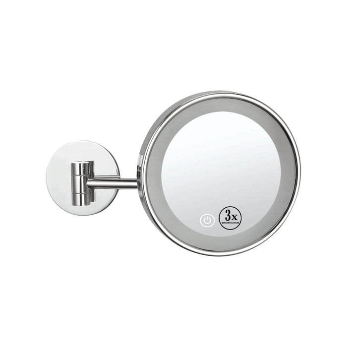 Olvida White LED Wall Mounted 3X Magnifying Mirror