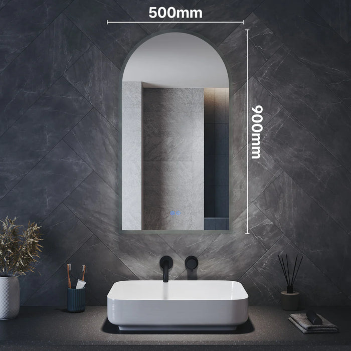 Corlie Arched LED Bathroom Wall Mirror