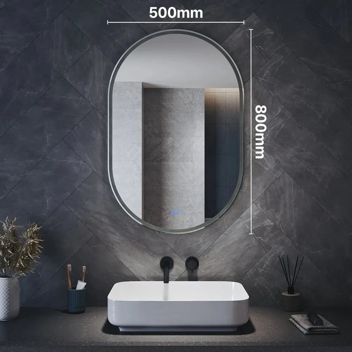Antolin Pill-Shaped LED Bathroom Wall Mirror