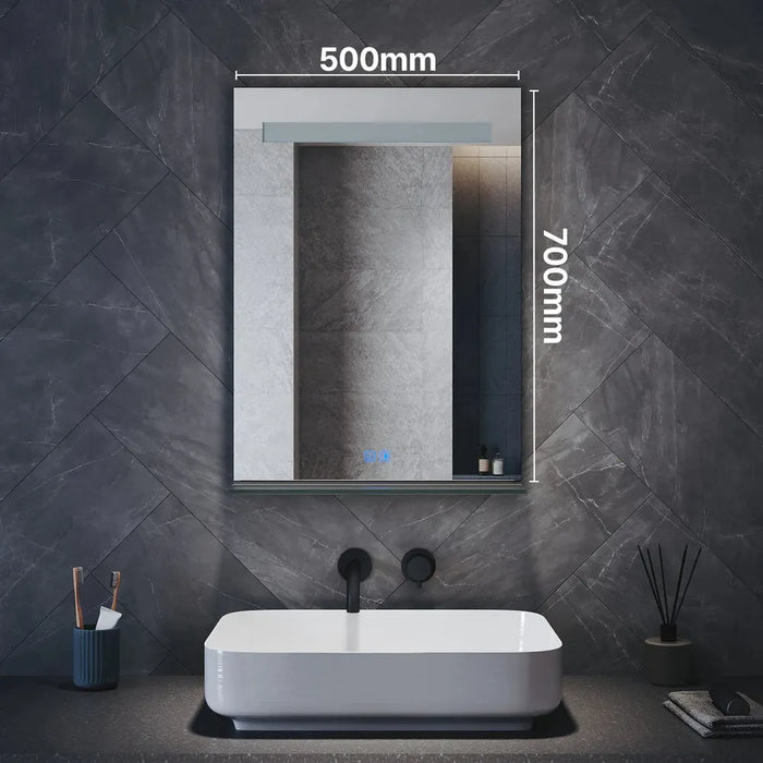 Arzen LED Bathroom Wall Mirror With Glass Shelf